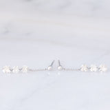 Orecchini pendenti in platino con diamanti di taglio brillante (2ctw)