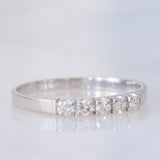 Veretta vintage in oro bianco 14K con diamanti (0.15ctw ca.), anni ‘70