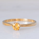 Solitario vintage in oro giallo 9K con spessartite (0.27ct ca.)