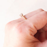 Anello vintage in oro giallo 9K con diamanti (0.20ctw ca.), anni ‘80/‘90