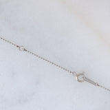 Collana vintage in platino con ciondolo con diamanti (0.56ctw), anni ‘80/‘90