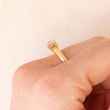 Solitario vintage in oro giallo 14K con morganite (1ct ca.), anni ‘80