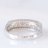 Anello a fascia vintage in platino con diamanti (1ctw), anni ‘80