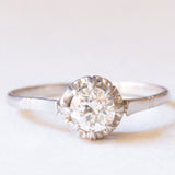 Solitario antico in platino con diamante di taglio brillante (0.59ct ca.), anni ‘30