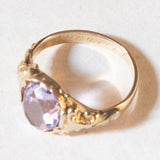 Anello antico in oro giallo 14K con ametista (2.30ct ca.), seconda metà dell’800