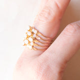 Anello harem vintage in oro giallo 14K con opali (1.50ctw ca.), anni ‘60
