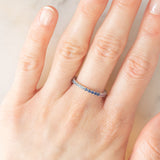 Eternity arcobaleno in oro bianco 18K con zaffiri (1.30ctw ca.)