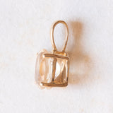 Ciondolo vintage in oro giallo 10K con eliodoro (1.80ct ca.), anni ‘70