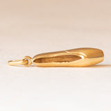 Ciondolo vintage a forma di scarpetta da ballerina in oro giallo 18K