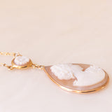 Collier vintage in oro giallo 9K con cammei, anno 1991