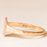 Anello da sigillo vintage in oro giallo 9K, anno 1956