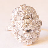 Anello Art Déco in platino e in oro bianco 14K con diamanti (0.87ctw ca.), anni ‘30