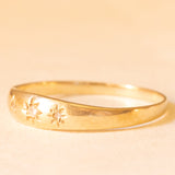 Trilogy gypsy vintage in oro giallo 9K con diamanti (0.02ctw ca.), anni ‘50