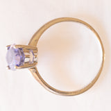 Anello vintage in oro bianco 9K con iolite di taglio marquise (1.10ct ca.), anni ‘80 ca.