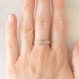 Anello a fascia vintage in oro giallo 9K con diamanti (0.18ctw ca.)