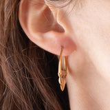 Orecchini Claddagh vintage in oro giallo 9K
