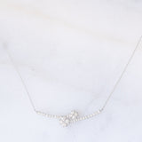 Collier vintage in platino con decorazione con quadrifogli con diamanti (0.43ctw)