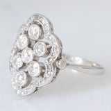 Anello antico in platino con diamanti di taglio vecchia miniera e di taglio rosetta (0.75ctw ca.), anni ‘10/‘20