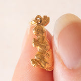 Ciondolo vintage a forma di coniglietto in oro giallo 18K