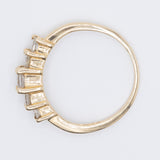 Veretta vintage in oro giallo 14K con diamanti fancy brown di taglio princess (1ctw ca.), anni ‘90