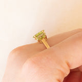 Trilogy vintage in oro giallo 9K con peridoti (3ctw ca.)