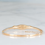 Bracciale rigido antico in oro giallo 9K con diamante di taglio rosetta, primi del ‘900