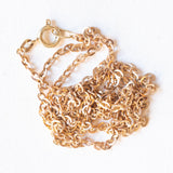 Catenina con maglia a rolò vintage in oro giallo 14K, anni ‘70