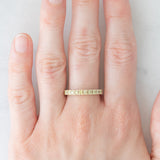 Veretta vintage in oro giallo 9K con peridoti (0.40ctw ca.), anni ‘70/‘80