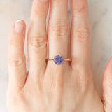 Solitario vintage in oro giallo 9K con tanzanite (1.80ct ca.)