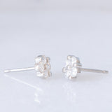 Orecchini a fiore in platino con diamanti di taglio brillante (0.51ctw), anni ‘90