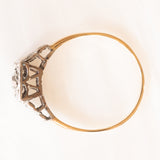 Anello Art Déco in oro giallo 14K e argento con diamanti (0.24ctw ca.), anni ‘20/‘30