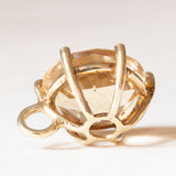 Ciondolo vintage in oro giallo 14K con quarzo citrino (9ct ca.), anni ‘60