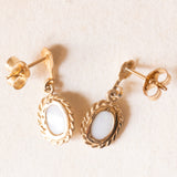 Orecchini pendenti vintage in oro giallo 9K con opali (0.10ctw ca.), anni ‘60