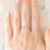Mezzo eternity vintage in oro giallo 9K con diamanti di taglio brillante (0.27ctw ca.)