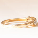 Anello vintage in oro giallo e bianco 9K con diamanti (0.12ctw ca.)