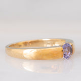 Solitario vintage in oro giallo 9K con tanzanite (0.57ct ca.)
