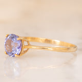 Solitario vintage in oro giallo 9K con tanzanite (1.80ct ca.)
