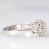 Anello a fiocco di neve in oro bianco 14K con diamanti di taglio brillante (0.55ctw ca.), anni ‘70/‘80