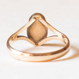 Anello vintage in oro giallo 14K con opale sintetico, anni ‘70