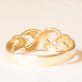 Anello vintage con infinito e cuori in oro giallo 14K