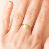 Anello da sigillo vintage in oro giallo 9K, anno 1992