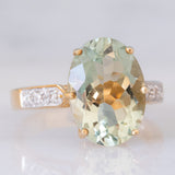 Anello da cocktail vintage in oro giallo 9K con ametista Rio Grande (4.60ct ca.) e zirconi bianchi