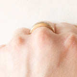 Veretta vintage in oro giallo e bianco 9K con tanzaniti (0.40ctw ca.) e diamanti, anno ‘2008