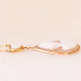 Collier vintage in oro giallo 9K con cammei, anno 1991