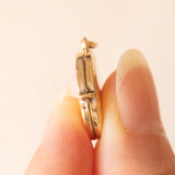 Ciondolo portafoto ovale vintage con lamina in oro giallo 9K su metallo, anni ‘70