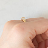 Anello vintage in oro giallo 9K con diamante e con design intrecciato, anno 1993