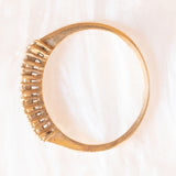 Veretta vintage in oro giallo 9K con diamanti (0.18ctw ca.), anni ‘70