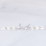 Orecchini pendenti in platino con diamanti di taglio brillante (2ctw)