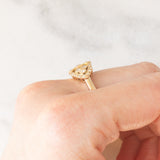 Anello vintage in oro giallo 18K con diamanti (0.62ctw ca.), anni ‘70/‘80