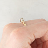 Solitario vintage in oro giallo 9K con diamanti (centrale di taglio brillante e di 0.20ct ca.)